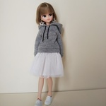 リカちゃん パーカー & チュール スカート 服 アウトフィット