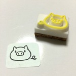 消しゴムはんこ : ミニブタさん