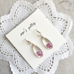 ピンクのお花のドロップのピアス  イヤリング