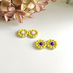ビーズ  刺繍  ピアス イヤリング