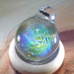 Energy Frog　flower series　緑花（クリスタルオパール）