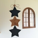 星のインテリア トールペイント 木製壁掛け