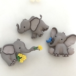 ☆From U.S. 可愛い　象さん♪　輸入JJボタン　4月中旬頃入荷