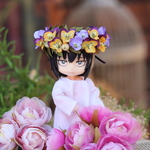 小人の花冠（少女の恋）オビツ11サイズ　布花ビオラ