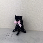 ネコちゃんクリップ  小さいドット