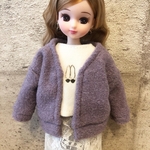 ボア風ブルゾン(パープル)リカちゃん用