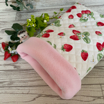Mサイズイチゴ柄🍓❣️あったかキルティング寝袋（内側フリース　）
