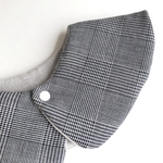 つけ襟お名前刺繍スタイ【glen check】