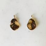 Gold Rough Oval Pendant Tops