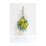 【ミモザのスワッグ】スワッグ／アーティフィシャルフラワー／送別品／フラワーギフト／母の日／誕生日／結婚祝い／出産祝い／新築祝い／退職祝い