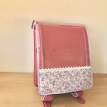 新柄入荷♪再販＊女の子向け♡切替柄と縁取りが選べる＊透明ランドセルカバー