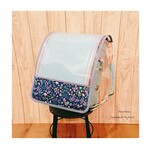 ランドセルカバー♡ネイビー花柄×ダスティーブルー色*女の子 通学に♪入園入学に♪