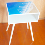 海のサイドテーブル(小さな海シリーズ)カフェテーブル収納あり