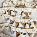 50cm単位 ナチュラル調 タッセルブレード ライトベージュBK210134 ハンドメイド 手芸 素材 材料 DIY