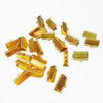 14個入レース留め金具ヒモ留めゴールドトーン幅13mm