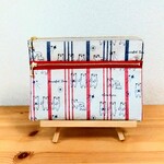 大人デニム☆ダブルファスナー通帳ケース❇白くま