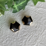 【19mm】イタリアヴィンテージ ヘキサゴンデザインプラスチックナイロンボタン　2個セット