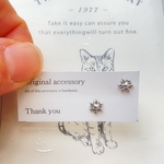 silver 雪の結晶ピアス　樹脂ピアス