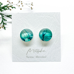 樹 アルコールインクアート ピアス・イヤリング 【15mm】
