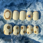 ネイルチップ　ヴィンテージ　ニュアンス　絵画　ミラー