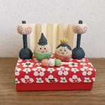 受注製作☆マッチ箱サイズ☆ちびまるおひなさま