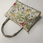 【送料無料】リバティ　ラミネート　イルマ　ファスナー付き　ミニトートバッグ