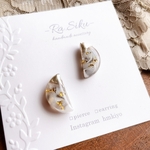 【クリアランスSALE】半月ニュアンスカラーピアス(サージカルステンレス)