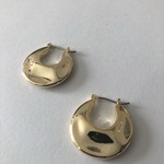 レトロフープピアス　ゴールド