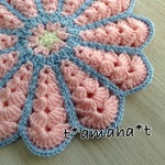 お花の座布団☆ベビーピンクと水色その２**送料無料