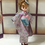 　春着物　(19)  ピンク系　　ブライス、リカちゃん