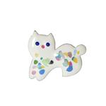  七宝焼  お散歩子ねこ　ブローチ　七宝焼き　子猫　ネコ　KB00072b