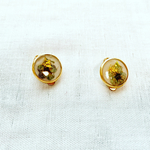 金箔とお花のイヤリング