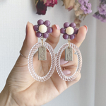 gomesu GARDEN purple ピアス/イヤリング