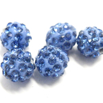 【AFP】シャンバラビーズ　直径約６mm　ライトブルー　５個入り　shbeads-6lb