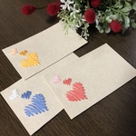 ＊バレンタイン＊　紙刺繍(ガサ可愛いハート)