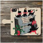 【ヴィンテージクリスマスカード 犬の演奏】スマホケース手帳型 全機種対応 絵画 レトロ iPhone12 iPhone11 12mini iPhoneXR Galaxy