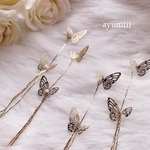 𝐵𝓊𝓉𝓉𝑒𝓇𝒻𝓁𝓎 🦋パールキャッチで後ろ姿もかわいい‪‪❤︎‬ロングバタフライピアス