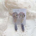 レジン お花 ピアス 2way