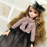 1点だけ気まぐれsale リカちゃんサイズ　22cmドールサイズ　rosy black