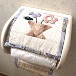 パッチワーク　トイレットペーパーホルダカバー