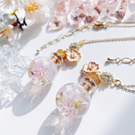 春を告げる桜の小瓶　Cherry Blossom ネックレス    スワロフスキー 