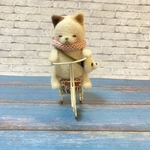 羊毛フェルト  自転車猫さん🐱
