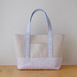 ★K様オーダー品★【Mサイズ】リバティ デイリートートバッグ Jenny's Ribbons（ジェニーズ・リボンズ）