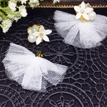 シフォンflowerビジューピアス/イヤリング
