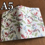 A5サイズ　ブックカバー　ラメ入りFlower　ミルク