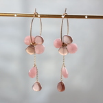 14kgf- sweet choco flower フープピアス