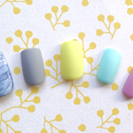 シンプルマット♡ピンポイント油絵風ネイルチップ