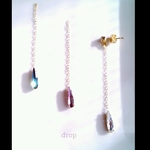 ☆再販☆  Drop  -オトナのアクセ-　ノンホール、樹脂ピアスへの変更可能