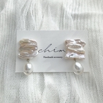 freshwater pearl ピアス/イヤリング