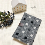 ブロックチェック文庫ブックカバー 